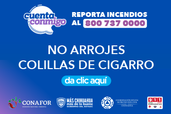 No arrojes colillas de cigarro.
