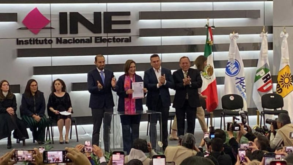 Registro de Xóchitl Gálvez ante el INE.